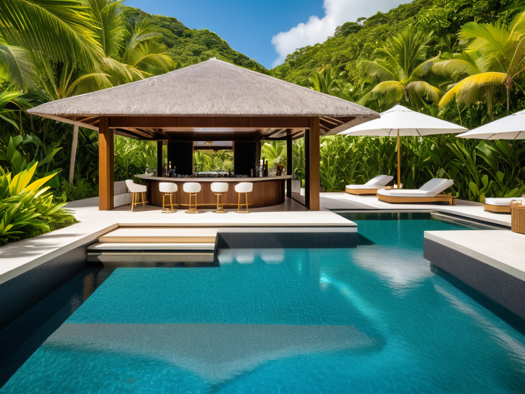 Featured image for blog post: Dive into Luxury with Carambola's Swim-Up Bar